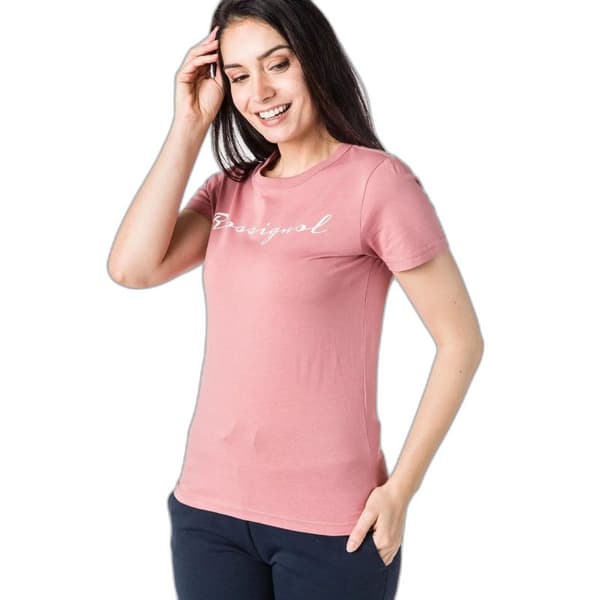 Rossignol Logo T-shirt Med Korta ärmar Rosa XS Kvinna
