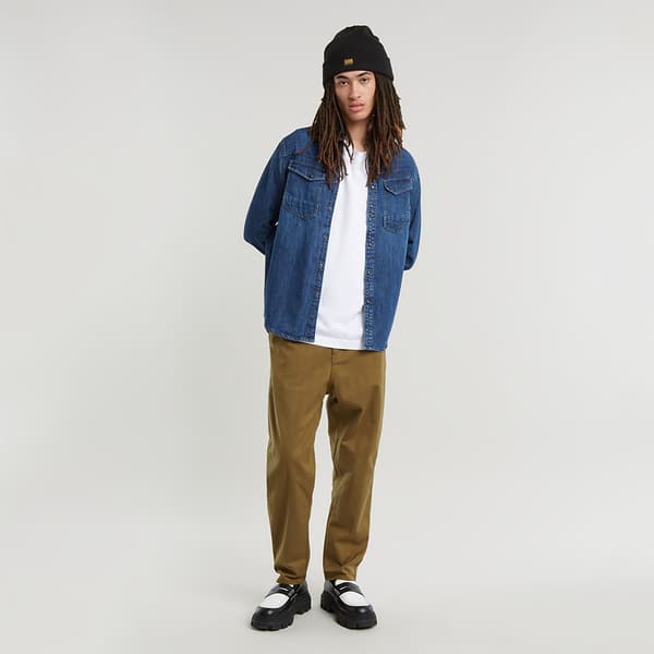G-star D23616-d252 Slim Fit Skjorte Med Lange ærmer Blå L Mand