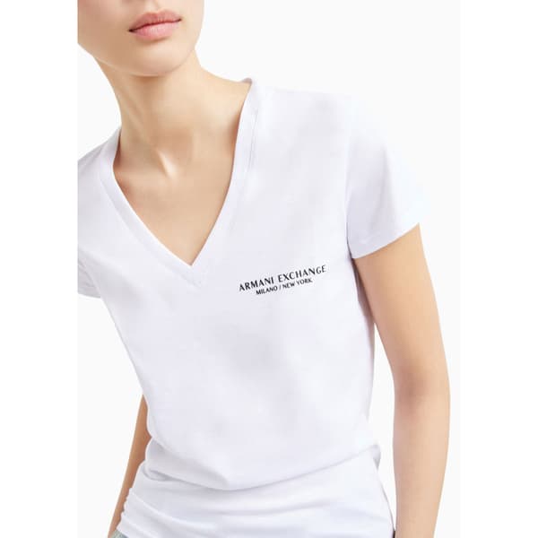 Armani Exchange 8nyt81_yjg3z T-shirt Med Korta ärmar Vit M Kvinna