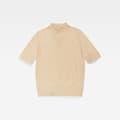 Miniatyrbillede 3 af 6: G-star Core Mock 3/4 ærmet T-shirt Beige S Kvinde