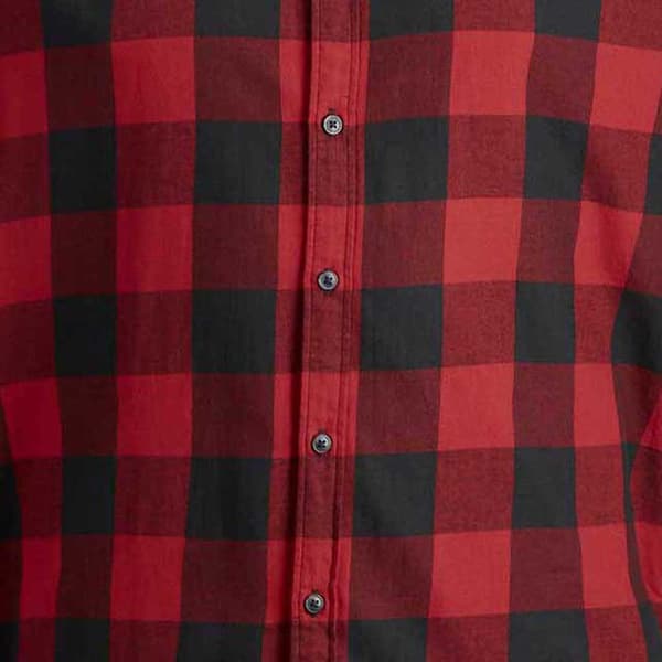 Jack & Jones Gingham Twill Pitkähihainen Paita Punainen 7XL Mies