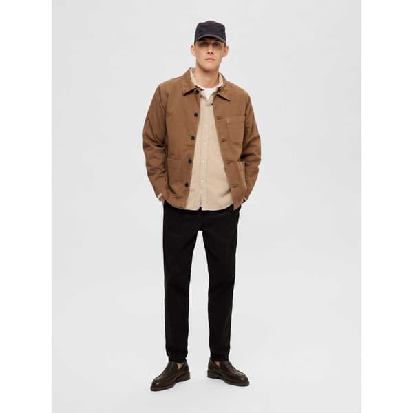 Selected Regowen-cord Skjorta Med Långa ärmar Beige M Man