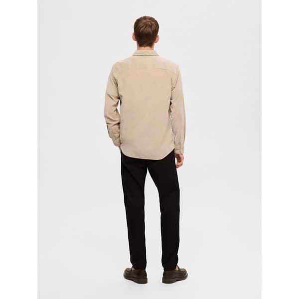 Selected Regowen-cord Skjorta Med Långa ärmar Beige M Man
