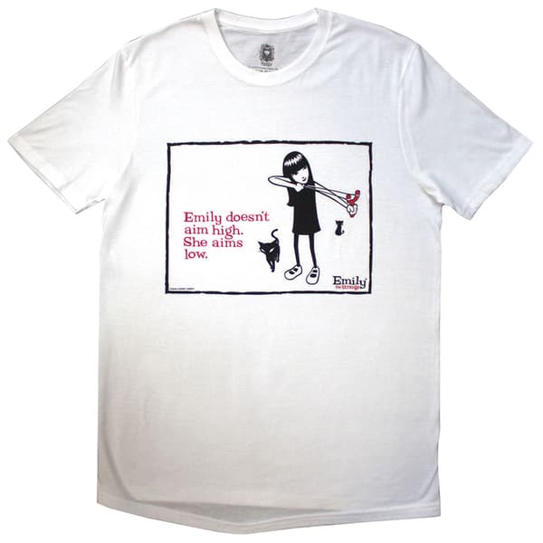 Emily The Strange Aims Low T Shirt White XL