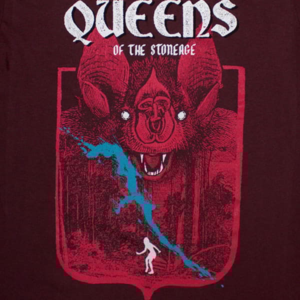 Queens Of The Stone Bat Band Logo T Shirt