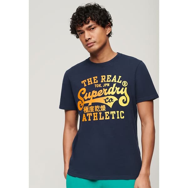 Superdry Reworked Classics Graphic T-shirt Med Korta ärmar Blå L Man