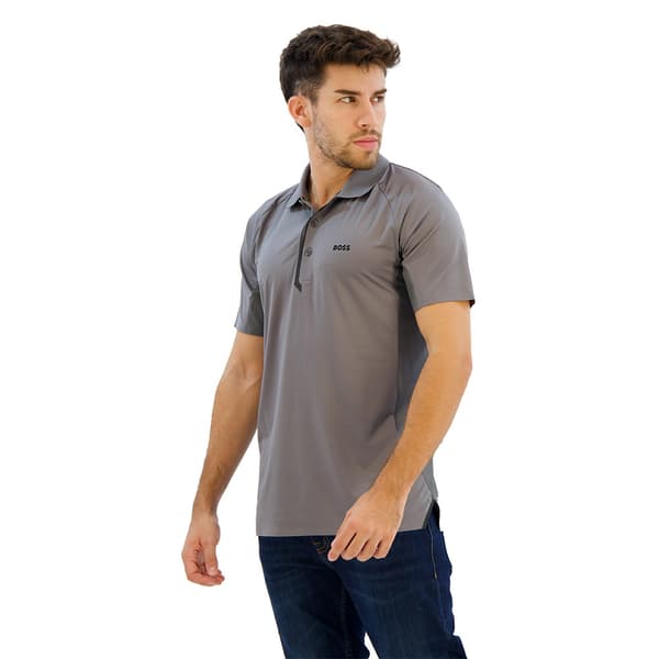 Boss Paddytech 10262069 Kortärmad Polotröja Grå M Man