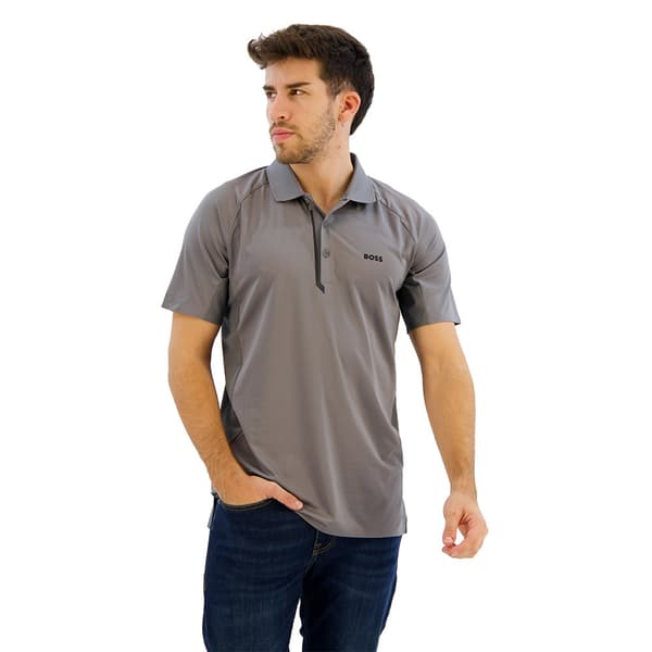 Boss Paddytech 10262069 Kortärmad Polotröja Grå M Man