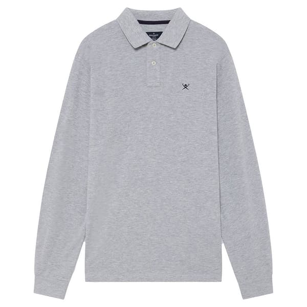 Hackett Slim Fit Logo Pitkähihainen Polopaita Harmaa S Mies