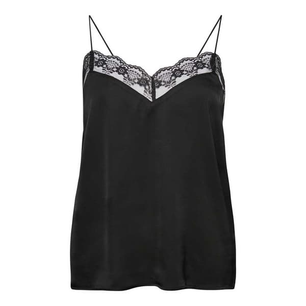Superdry Studios Satin Cami Blus Svart L Kvinna