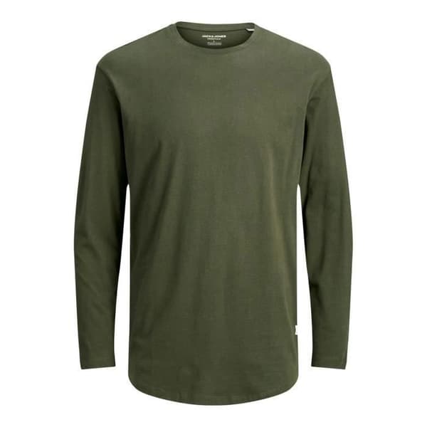 T-shirt med lång ärm - Jack &amp; Jones - Noa - Skogsgrön - 100% ekologisk bomull - Regular fit