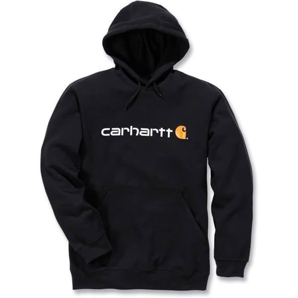 Hoodie - CARHARTT - S1100074001L - Svart - 50% bomull - Lättstående passform