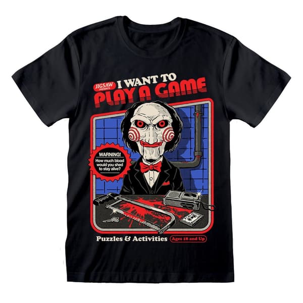 Steven Rhodes X SAW I Want To Play A Game T-shirt - Medium