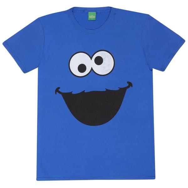Sesame Street - Cookie Monster Face T-shirt - Ex Large
