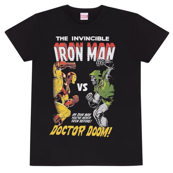 Marvel Comics - Iron Man Vs Doom T-shirt - Ex Ex Large
