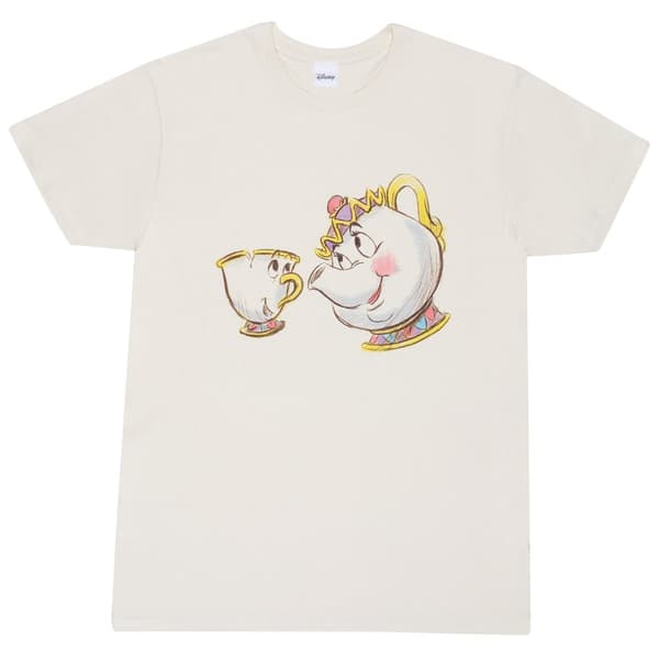 Disney Beauty And The Beast - Chip And Mrs Potts T-shirt - Large