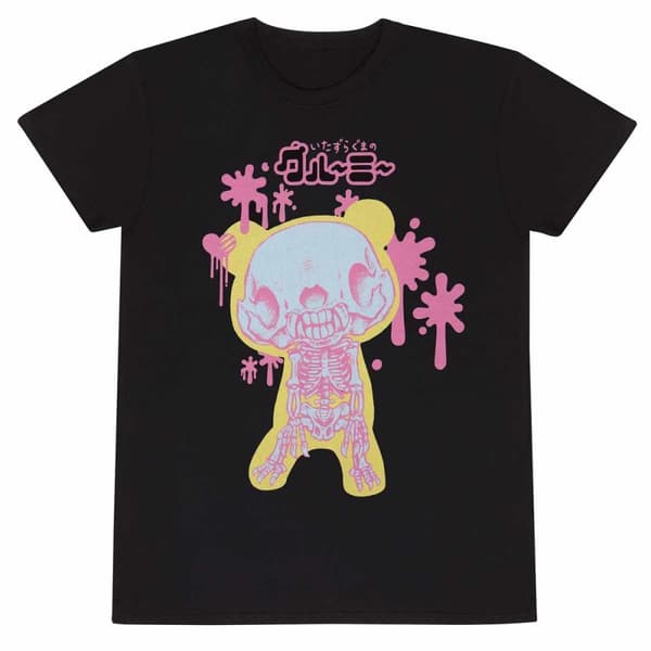 Gloomy Bear - Painted Skeleton  T-shirt - Large