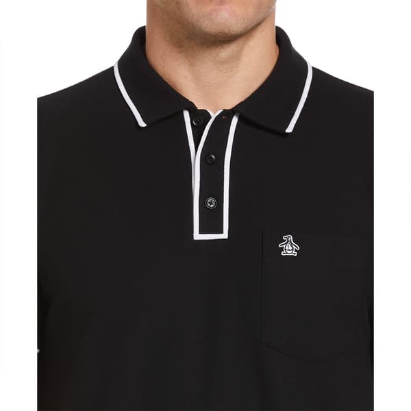 Original Penguin Earl Organic Pique Kortärmad Polotröja Svart M Man