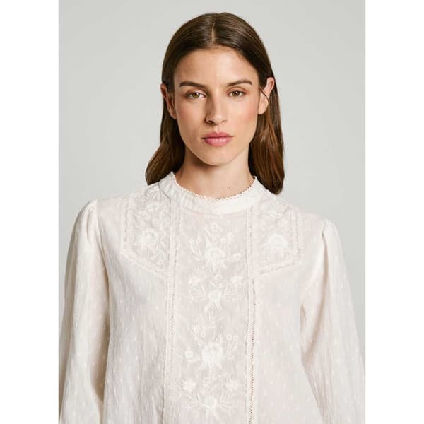 Pepe Jeans Pl304940 Pitkähihainen Pusero Valkoinen M Nainen