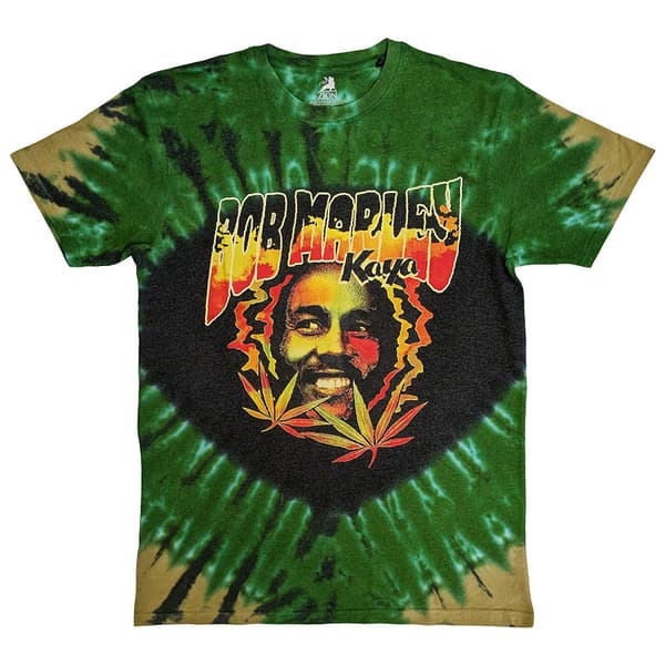 Bob Marley Kaya Logo T Shirt Green M