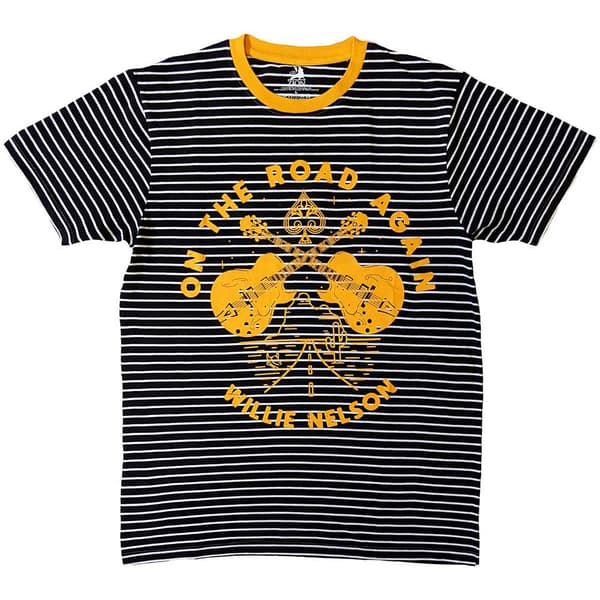 Willie Nelson On The Road Again Ringer T Shirt