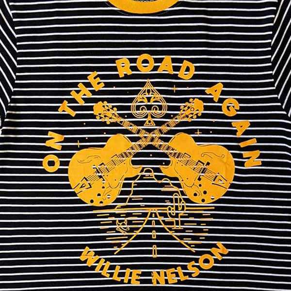 Willie Nelson On The Road Again Ringer T Shirt