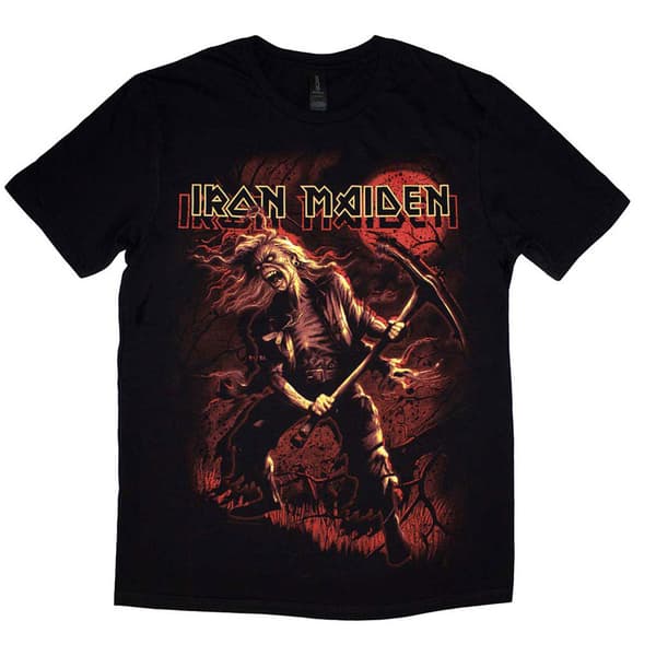 Iron Maiden Benjamin Breeg Red Graphic T Shirt Black M