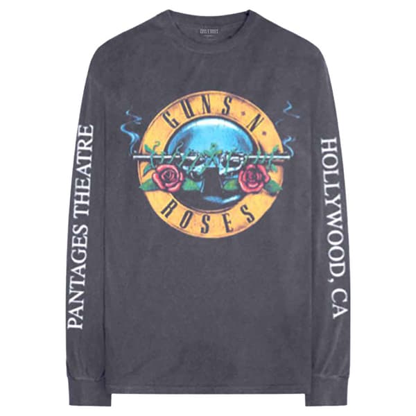 Guns N' Roses Hollywood Tour Long Sleeve T Shirt Grey S