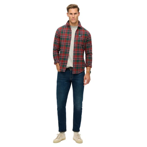 Superdry Lumber Skjorte Med Lange ærmer Rød L Mand