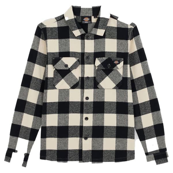 Dickies New Sacramento Skjorta Med Långa ärmar Vit,Svart S Kvinna