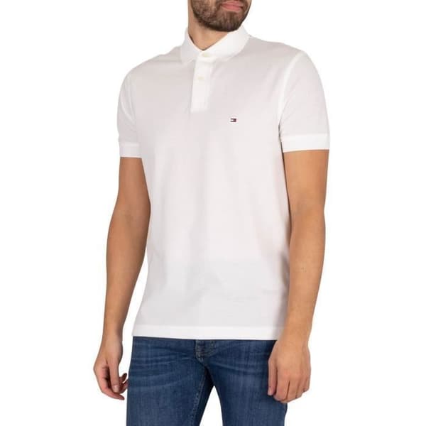 Polo - Tommy Hilfiger - 1985 - Vit - Korta ärmar - Klassisk krage