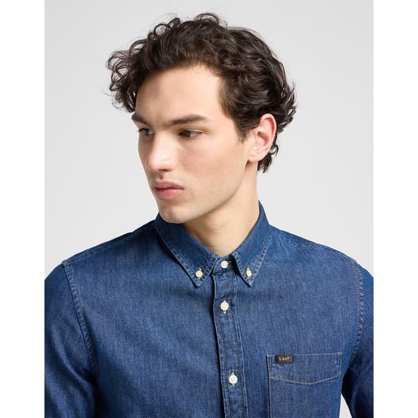 Lee Button Down Pitkähihainen Paita Sininen 2XL Mies