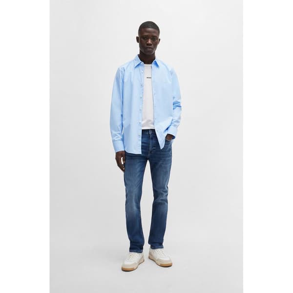 Boss Relegant 6 M 10260284 Skjorte Med Lange ærmer Blå M Mand