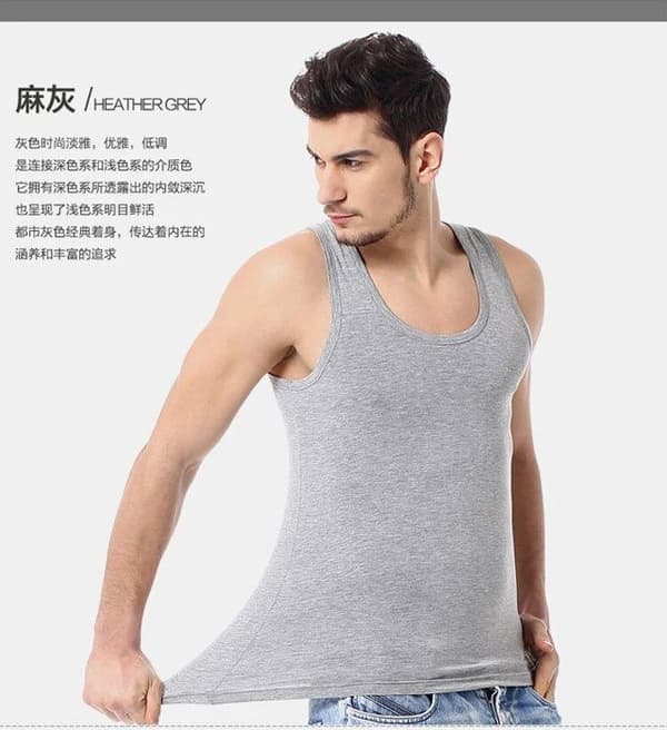 Herrtröja-bomull-fitness-casual-absorberande-svett-tunn-elastisk bas-vit