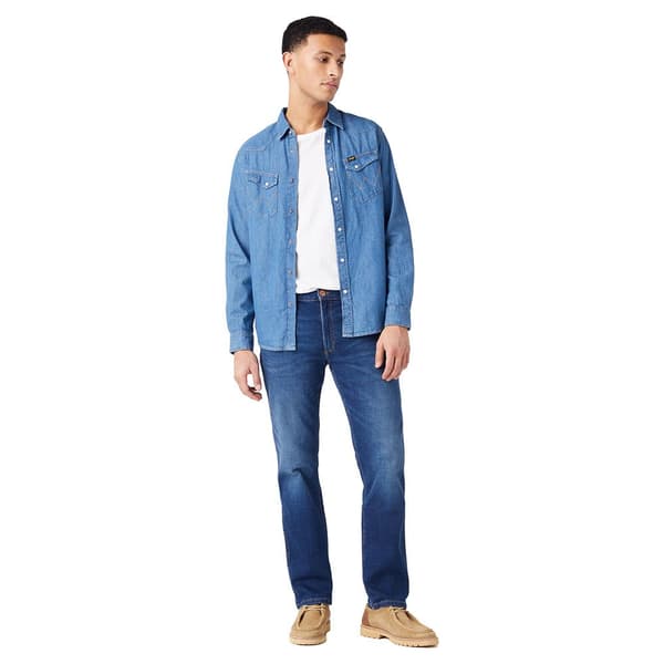 Wrangler Western Skjorta Med Långa ärmar Blå L Man