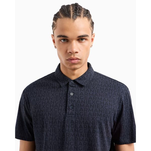 Armani Exchange 6dzffd-zjh4z Kortärmad Polotröja Svart XL Man