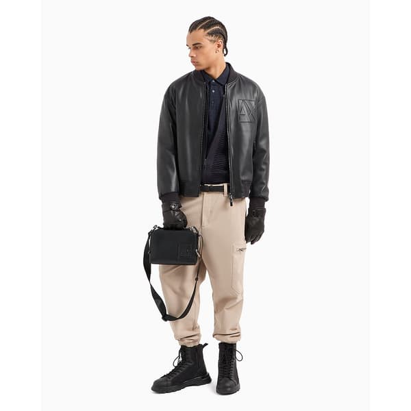 Armani Exchange 6dzffd-zjh4z Kortärmad Polotröja Svart XL Man