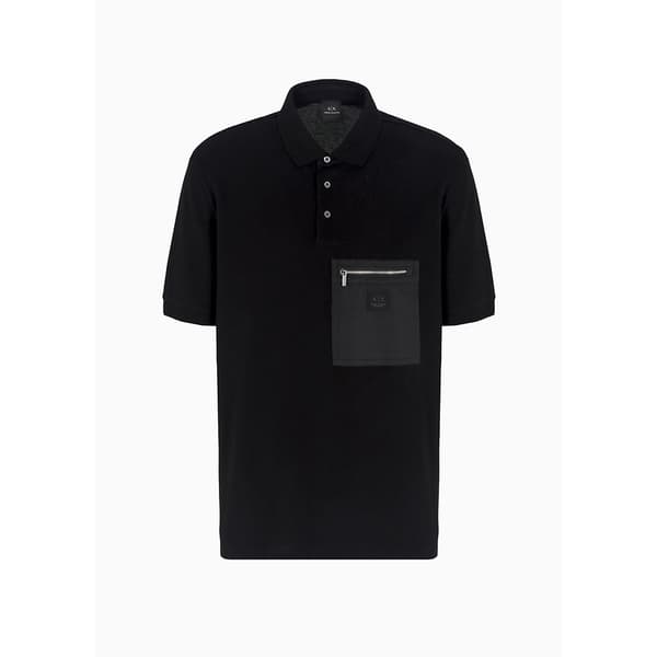 Armani Exchange Xm000087_af10366 Lyhythihainen Pikeepaita Musta L Mies