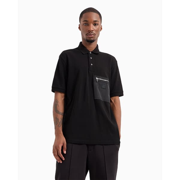Armani Exchange Xm000087_af10366 Lyhythihainen Pikeepaita Musta L Mies