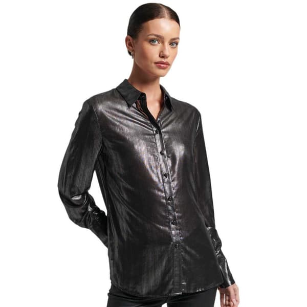 Superdry Studios Sparkle Skjorta Med Långa ärmar Svart XS Kvinna