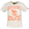 Miniatyrbild 1 av 3: Superdry Varsity Flocked Fitted T-shirt Med Korta ärmar Vit L Kvinna