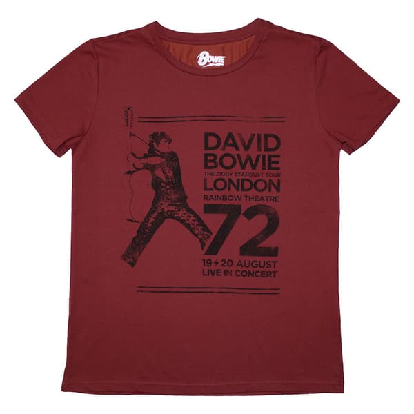 David Bowie Rainbow Theatre Womens T Shirt