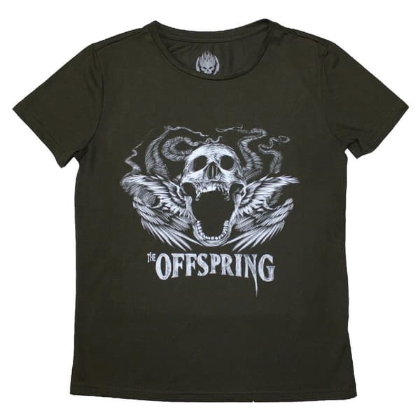 The Offspring Feathered Winged Skull Womens T Shirt