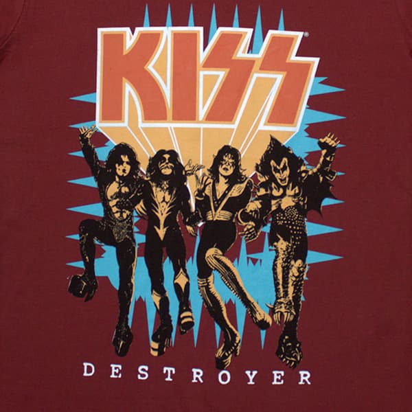 KISS Destroyer 3D Logo Womens T Shirt