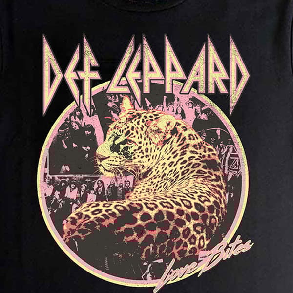 Def Leppard Love Bites Band Logo Crop Top