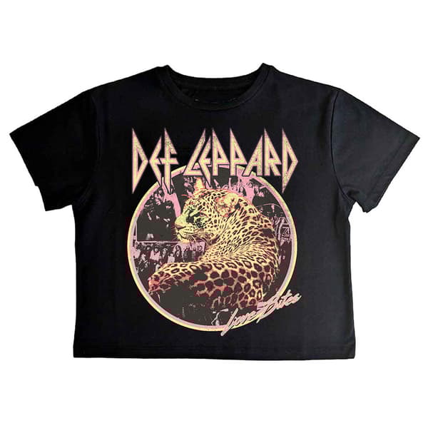 Def Leppard Love Bites Band Logo Crop Top