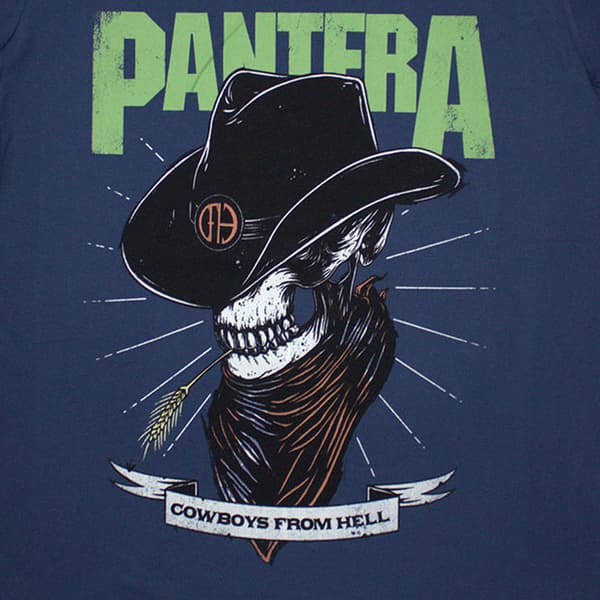 Pantera Skeleton Cowboy Womens T Shirt