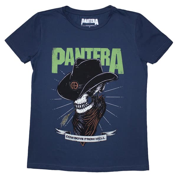Pantera Skeleton Cowboy Womens T Shirt