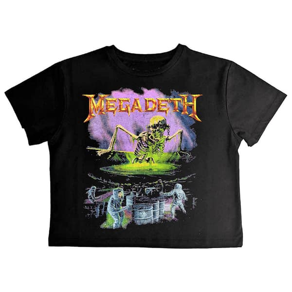 Megadeth Contaminated Band Logo Crop Top