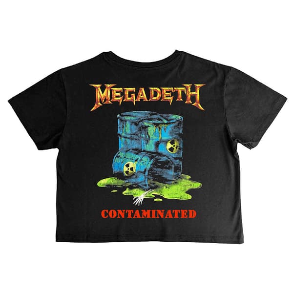 Megadeth Contaminated Band Logo Crop Top